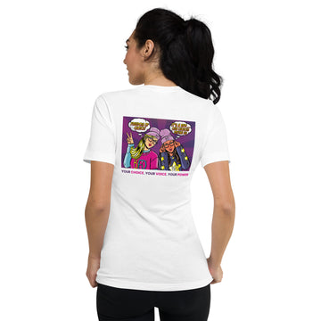 Charlie & Mia Unisex Short Sleeve V-Neck T-Shirt