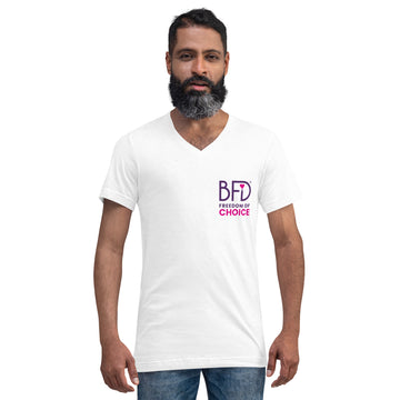 Unisex Short Sleeve V-Neck T-Shirt